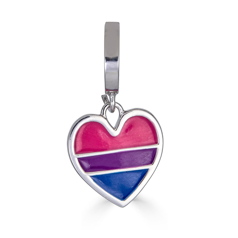 Bisexual Pride Heart Charm